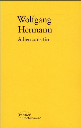 Couverture du livre « Adieu sans fin » de Wolfgang Hermann aux éditions Verdier