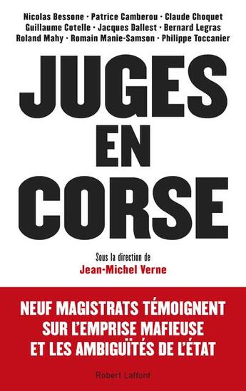 Couverture du livre « Juges en Corse » de Jean-Michel Verne aux éditions Robert Laffont