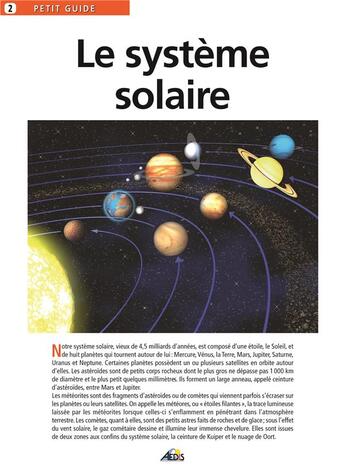 Couverture du livre « Le système solaire » de  aux éditions Aedis