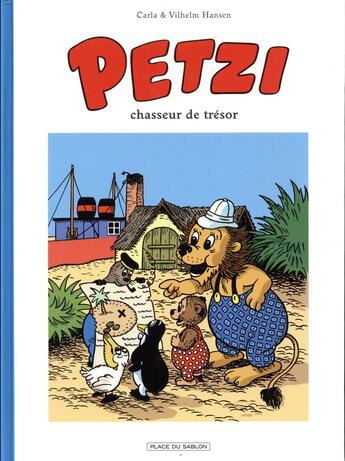 Couverture du livre « Petzi t.3 : Petzi chasseur de trésor » de Carla Hansen et Vilhelm Hansen aux éditions Paquet