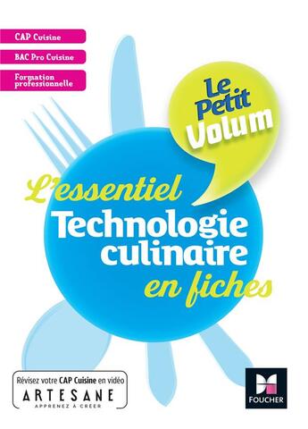 Couverture du livre « Le petit volum' technologie culinaire » de Labarre Dorothee aux éditions Foucher