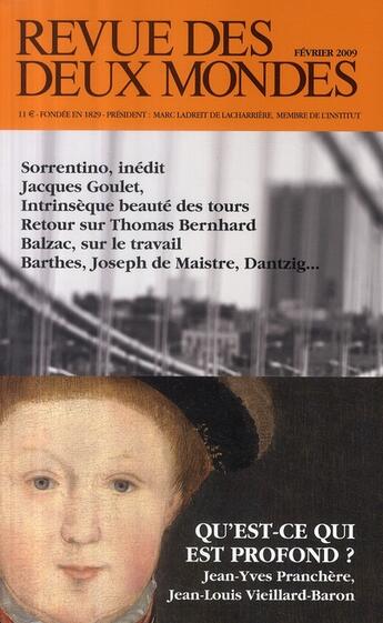 Couverture du livre « Sorrentino ; Jacques Goulet ; Balzac » de  aux éditions Revue Des Deux Mondes