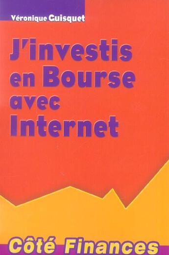 Couverture du livre « J'investis en bourse avec internet » de Veronique Guisquet aux éditions Gualino