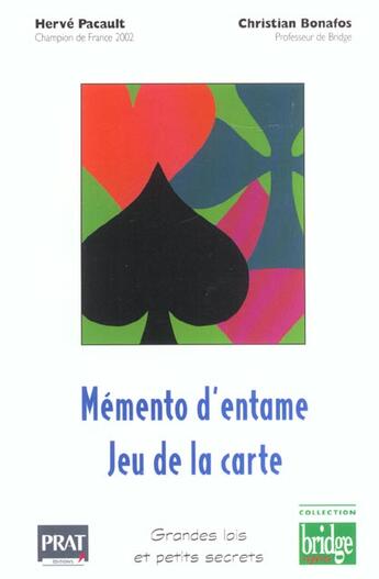 Couverture du livre « Memento d' entame » de Bonafos/Pacault aux éditions Prat