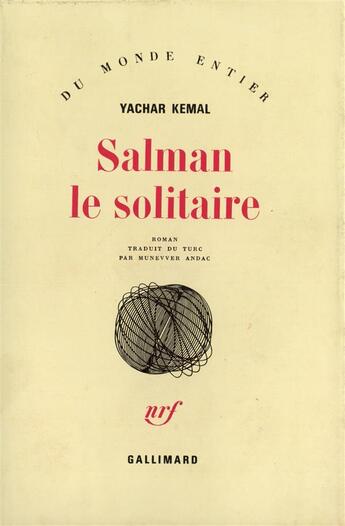Couverture du livre « Salman Le Solitaire » de Kemal Yachar aux éditions Gallimard