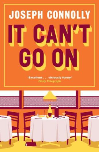 Couverture du livre « It Can't Go On » de Joseph Connolly aux éditions Editions Racine