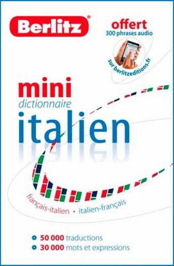 Couverture du livre « Mini dictionnaire italien ; français-italien/italien-français » de  aux éditions Berlitz