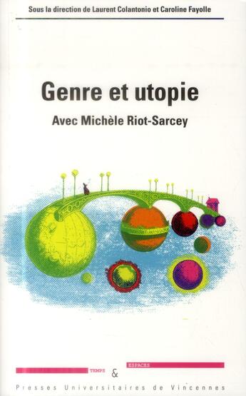 Couverture du livre « Genre et utopie » de  aux éditions Pu De Vincennes