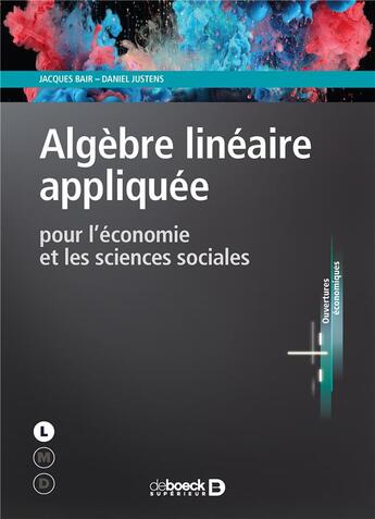 Couverture du livre « Algèbre linéraire appliquée » de Jacques Bair aux éditions De Boeck Superieur