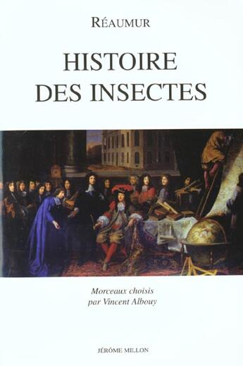 Couverture du livre « Histoire des insectes » de Reaumur (De) R-A. aux éditions Millon
