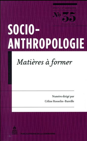 Couverture du livre « Matieres a former » de Rosselin Bareille Ce aux éditions Publications De La Sorbonne