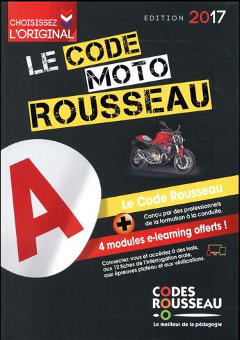 Couverture du livre « Code Rousseau moto (édition 2017) » de  aux éditions Codes Rousseau