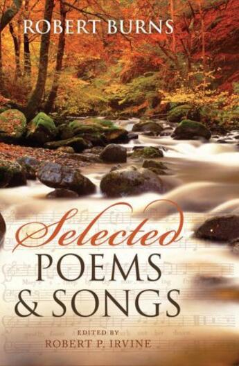 Couverture du livre « Selected Poems and Songs » de Burns Robert aux éditions Oup Oxford
