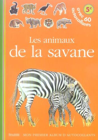 Couverture du livre « Les animaux de la savane » de Delphine Gravier aux éditions Gallimard-jeunesse