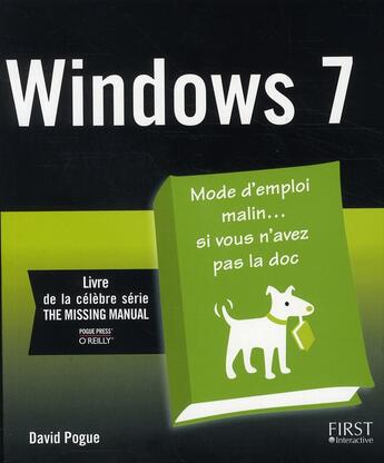 Couverture du livre « Windows 7 » de Pogue David aux éditions First Interactive