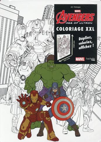 Couverture du livre « Avengers ; coloriage XXL » de Nicolas Beaujouan aux éditions Hachette Pratique