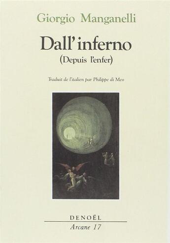 Couverture du livre « Dall'inferno (depuis l'enfer) » de Manganelli Gior aux éditions Denoel