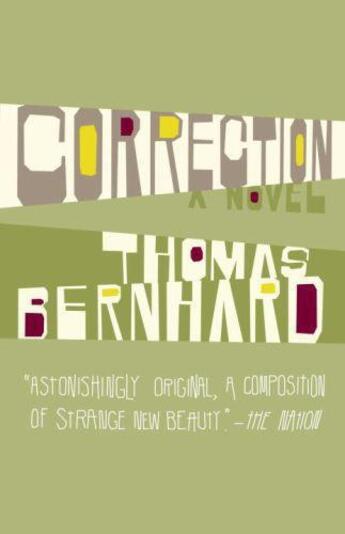 Couverture du livre « Correction » de Thomas Bernhard aux éditions Random House Digital