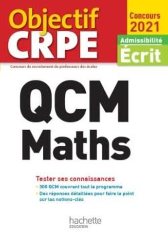 Couverture du livre « Qcm crpe : maths 2021 » de Maurin/Bosc aux éditions Hachette Education