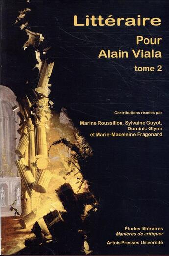 Couverture du livre « Litteraire. pour alain viala - tome 2 » de Roussillon M. G S. aux éditions Pu D'artois