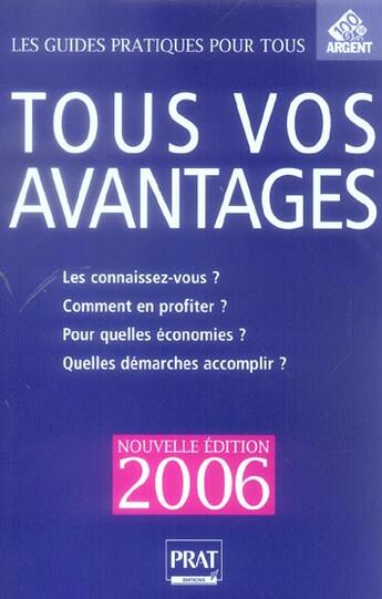 Couverture du livre « Tous vos avantages 2006 » de  aux éditions Prat