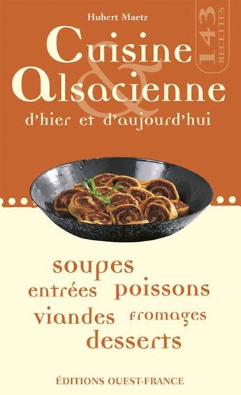 Couverture du livre « Cuisine alsacienne hier & auj. cs42885 » de Marcel Ehrhard aux éditions Ouest France