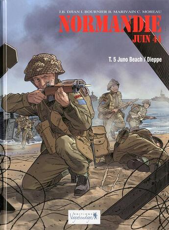 Couverture du livre « Normandie juin 44 t.5 : Juno Beach / Dieppe » de Isabelle Bournier et Jean-Blaise Djian et Bruno Marivain aux éditions Vagabondages