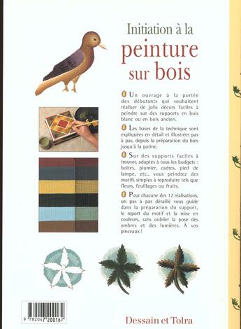 Couverture du livre « Initiation A La Peinture Sur Bois » de Jean-Pierre Besenval aux éditions Dessain Et Tolra
