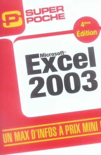 Couverture du livre « Microsoft excel 2003 (4e édition) » de Fagault aux éditions Micro Application