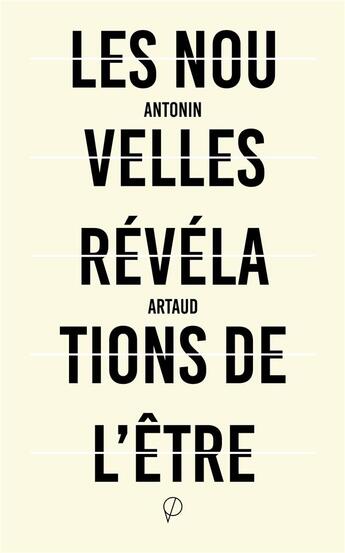Couverture du livre « Les nouvelles revelations de l'être ; lettres de sorts » de Antonin Artaud aux éditions Prairial