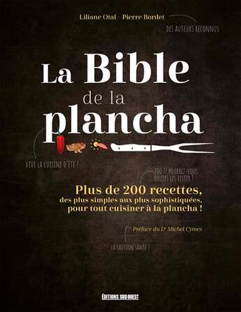 Couverture du livre « Bible de la plancha » de Liliane Otal aux éditions Sud Ouest Editions