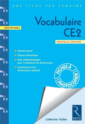 Couverture du livre « Vocabulaire ; CE2 » de Vialles/Caron aux éditions Retz