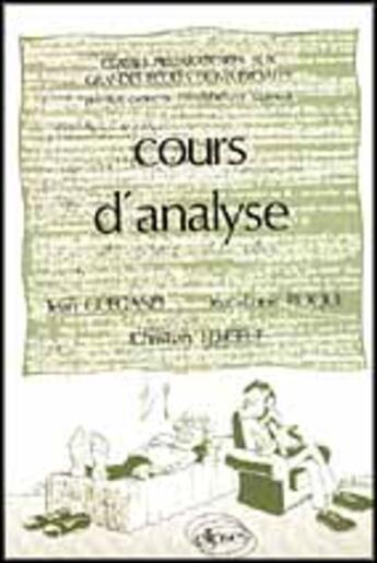 Couverture du livre « Cours d'analyse - 2e edition » de Roque/Leboeuf aux éditions Ellipses