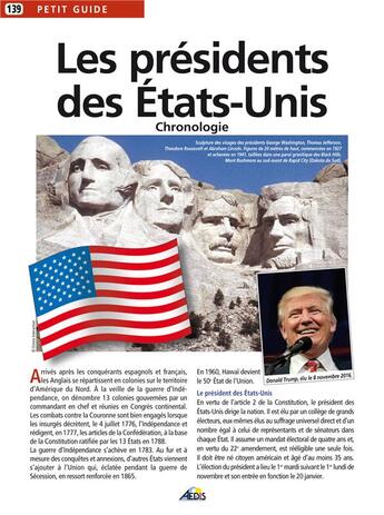 Couverture du livre « Les présidents des Etats-Unis ; chronologie » de  aux éditions Aedis