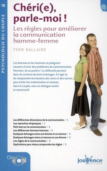 Couverture du livre « N 18 cheri(e), parle moi » de Yvon Dallaire aux éditions Jouvence