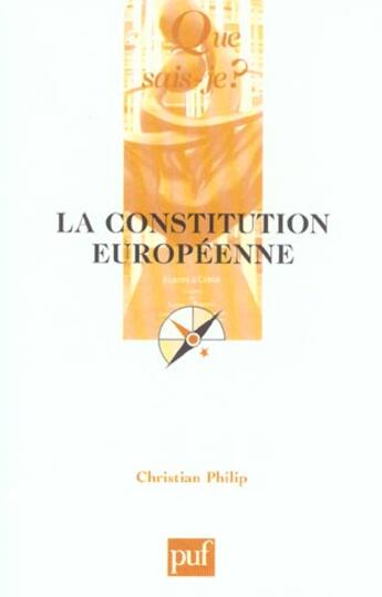 Couverture du livre « Constitution europeenne (la) » de Philip C aux éditions Que Sais-je ?