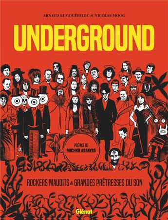 Couverture du livre « Underground ; grandes prêtresses du son et rockers maudits » de Arnaud Le Gouefflec et Nicolas Moog aux éditions Glenat