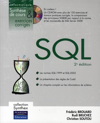 Couverture du livre « SQL (2è édition) » de Frederic Brouard aux éditions Pearson