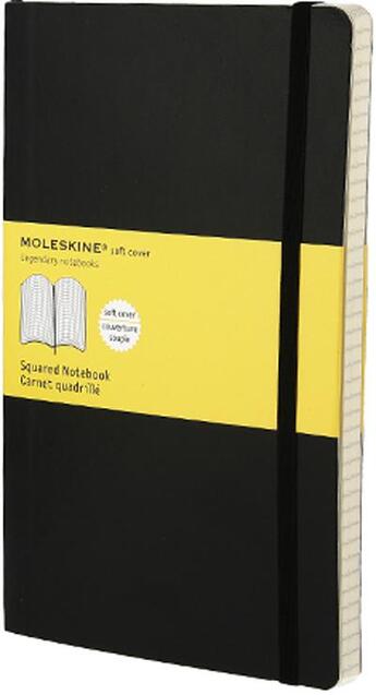 Couverture du livre « Carnet quadrille - grand format - couverture souple noire » de Moleskine aux éditions Moleskine