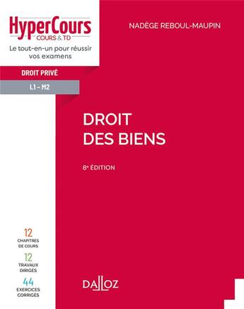 Couverture du livre « Droit des biens » de Nadege Reboul-Maupin aux éditions Dalloz