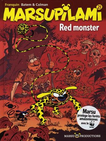 Couverture du livre « Marsupilami Tome 21 : red monster » de Batem et Stephane Colman et Andre Franquin aux éditions Marsu Productions