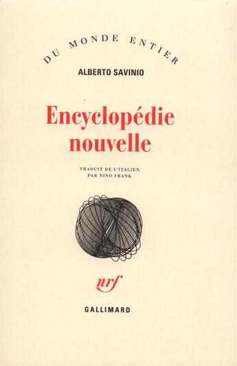 Couverture du livre « Encyclopedie nouvelle » de Alberto Savinio aux éditions Gallimard