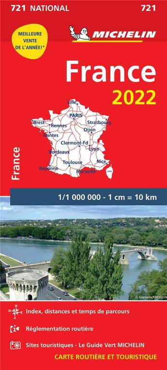 Couverture du livre « Cn 721 france 2022 » de Collectif Michelin aux éditions Michelin