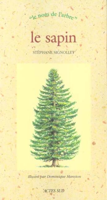 Couverture du livre « Sapin (le) - le nom de l'arbre » de Stephane Signollet aux éditions Actes Sud
