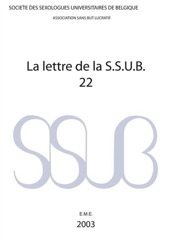 Couverture du livre « Lettre de la S.S.U.B. 22 (21) » de  aux éditions Eme Editions
