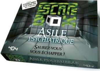 Couverture du livre « Escape box asile psychiatrique » de Frederic Dorne aux éditions 404 Editions