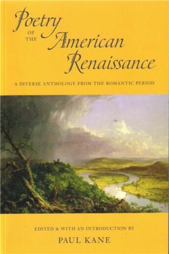 Couverture du livre « Poetry of the american renaissance » de Kane Paul aux éditions Georges Braziller