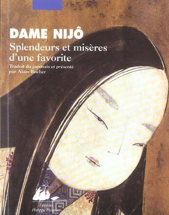 Couverture du livre « Splendeurs et miseres d'une favorite » de Dame Nijo/ aux éditions Picquier