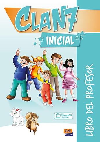 Couverture du livre « CLAN 7 : libro del profesor ; nivel inicial » de Clan7 Equipo aux éditions Edinumen