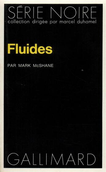 Couverture du livre « Fluides » de Mark Mcshane aux éditions Gallimard